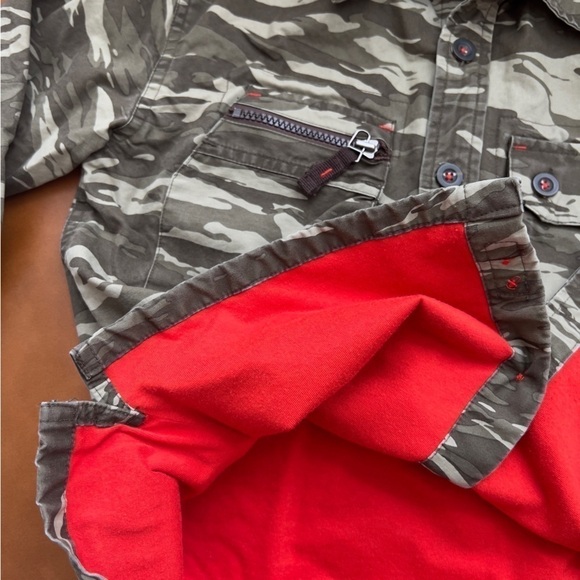 Gap Kids Boys Utility Camo Army Shacket Jacket Shirt Outerwear Cotton Size 7 - Picture 13 of 13